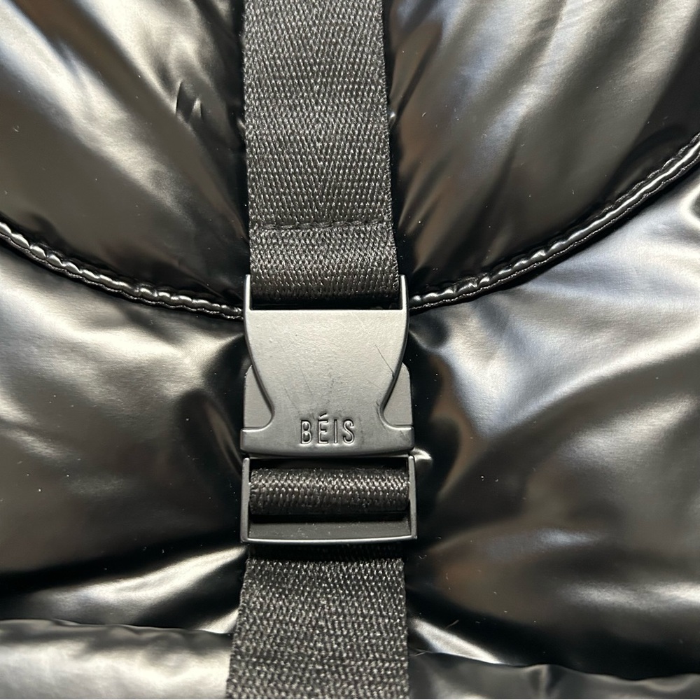 BEIS The Cargo Puff Backpack in Black Travel - Picture 5 of 13